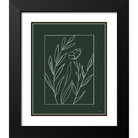 Boxed Botanical II Black Modern Wood Framed Art Print with Double Matting by Brown, Kyra
