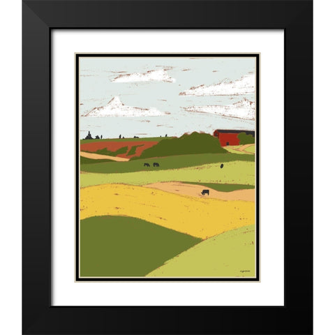 Pasture I Black Modern Wood Framed Art Print with Double Matting by Brown, Kyra