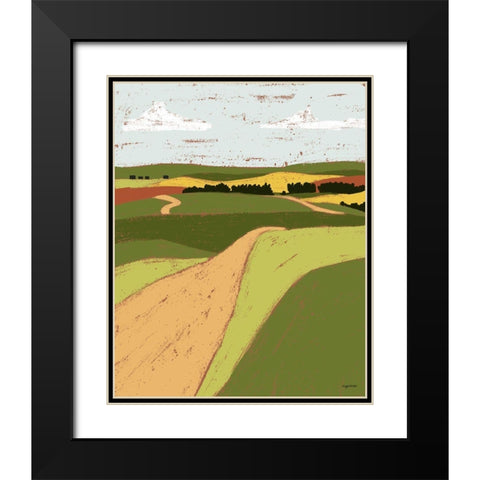 Pasture II Black Modern Wood Framed Art Print with Double Matting by Brown, Kyra