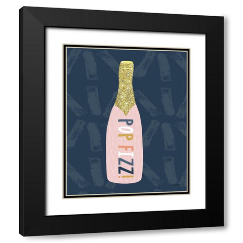 Pop Fizz Black Modern Wood Framed Art Print with Double Matting by Brown, Kyra