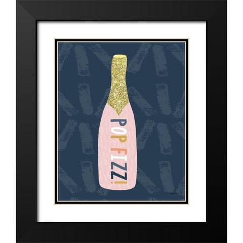 Pop Fizz Black Modern Wood Framed Art Print with Double Matting by Brown, Kyra