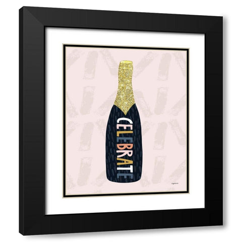Celebrate Black Modern Wood Framed Art Print with Double Matting by Brown, Kyra