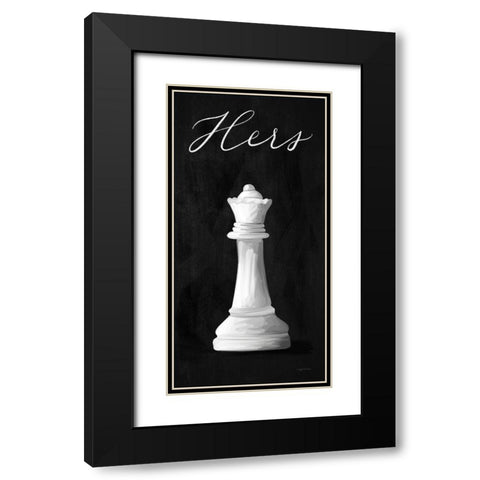 Queen Hers Black Modern Wood Framed Art Print with Double Matting by Brown, Kyra
