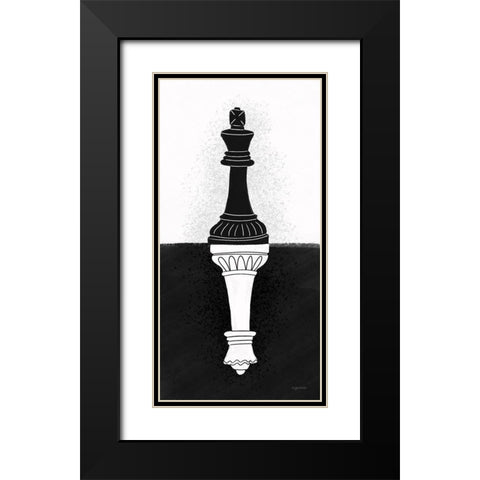 King and Queen Black Modern Wood Framed Art Print with Double Matting by Brown, Kyra