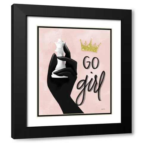 Go Girl-Queen Black Modern Wood Framed Art Print with Double Matting by Brown, Kyra