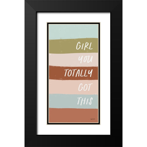 Girl Black Modern Wood Framed Art Print with Double Matting by Brown, Kyra
