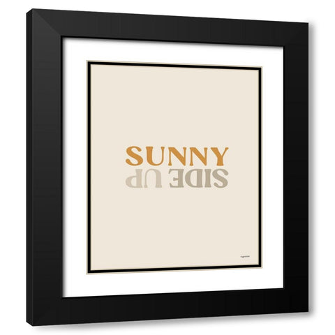 Sunny Side Up Black Modern Wood Framed Art Print with Double Matting by Brown, Kyra