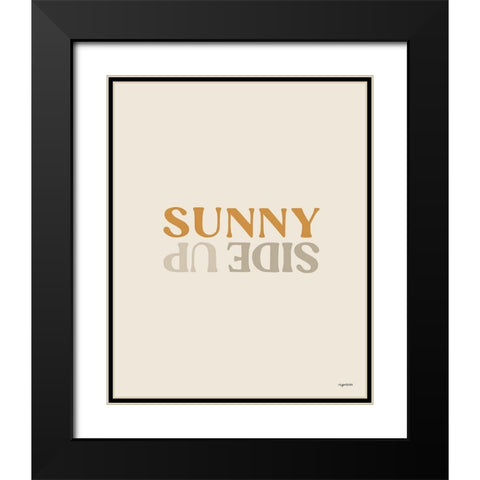Sunny Side Up Black Modern Wood Framed Art Print with Double Matting by Brown, Kyra