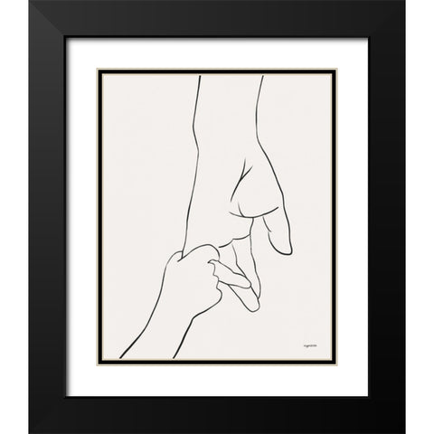Hands I Black Modern Wood Framed Art Print with Double Matting by Brown, Kyra