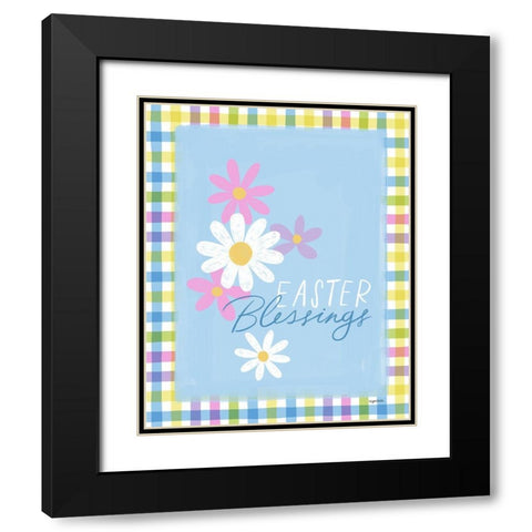 Easter Blessings Black Modern Wood Framed Art Print with Double Matting by Brown, Kyra