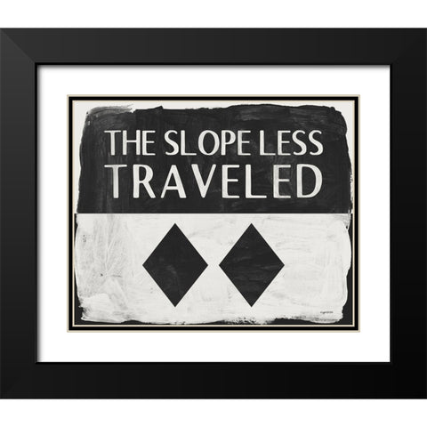 Slope Less Traveled Black Modern Wood Framed Art Print with Double Matting by Brown, Kyra