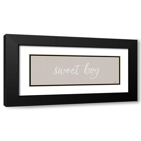 Sweet Boy Black Modern Wood Framed Art Print with Double Matting by Brown, Kyra