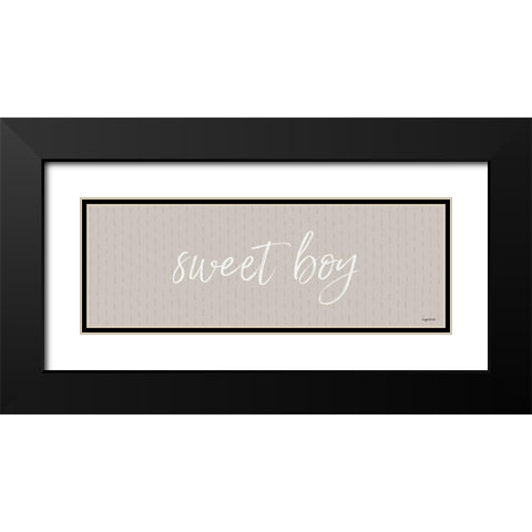 Sweet Boy Black Modern Wood Framed Art Print with Double Matting by Brown, Kyra