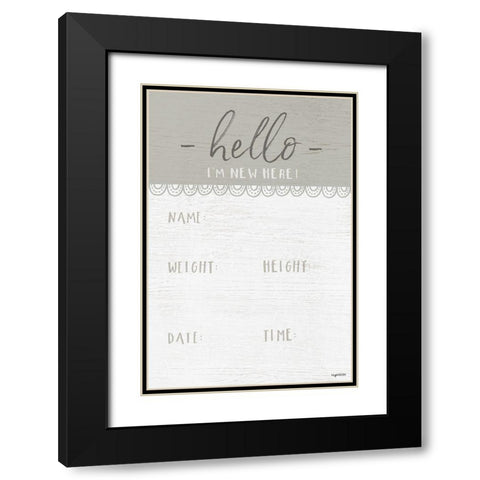 Stats Black Modern Wood Framed Art Print with Double Matting by Brown, Kyra