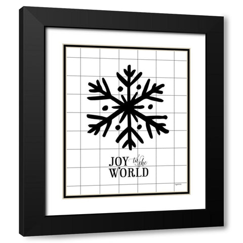 Joy to the World Black Modern Wood Framed Art Print with Double Matting by Brown, Kyra