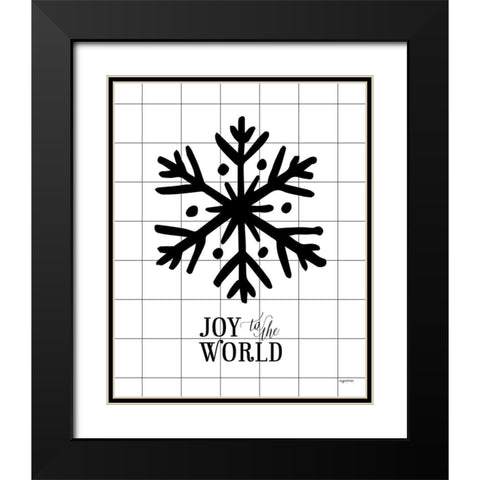 Joy to the World Black Modern Wood Framed Art Print with Double Matting by Brown, Kyra