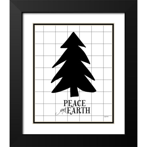 Peace on Earth Black Modern Wood Framed Art Print with Double Matting by Brown, Kyra