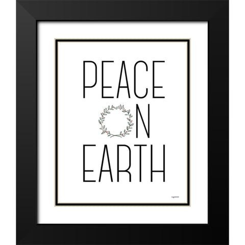 Peace on Earth Black Modern Wood Framed Art Print with Double Matting by Brown, Kyra