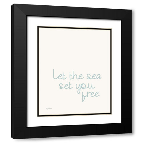 Let the Sea Black Modern Wood Framed Art Print with Double Matting by Brown, Kyra