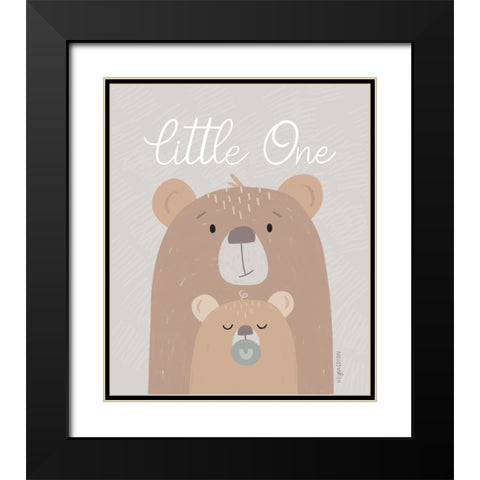 Little One Black Modern Wood Framed Art Print with Double Matting by Brown, Kyra