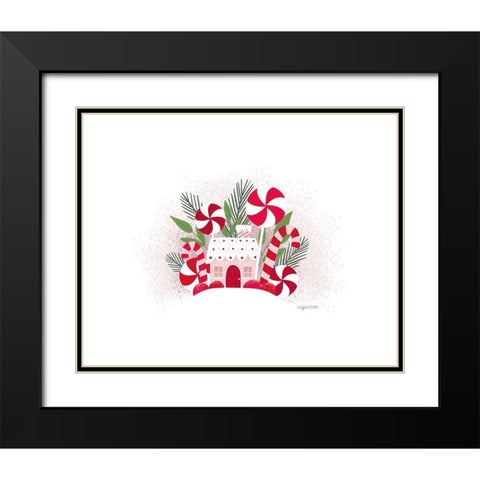 Peppermint Cottage Black Modern Wood Framed Art Print with Double Matting by Brown, Kyra