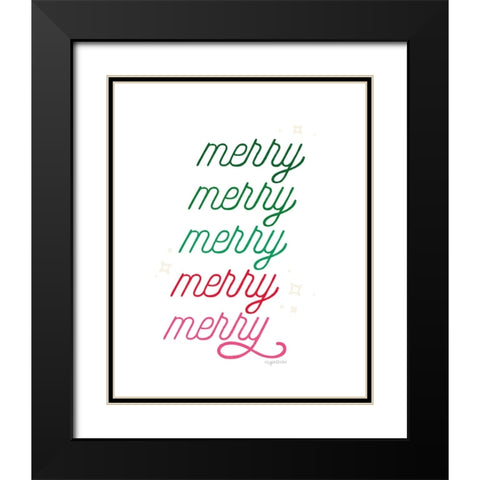 Merry Black Modern Wood Framed Art Print with Double Matting by Brown, Kyra
