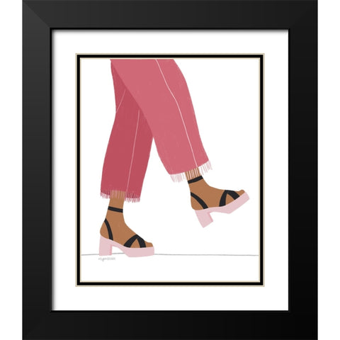Fancy Feet II Black Modern Wood Framed Art Print with Double Matting by Brown, Kyra