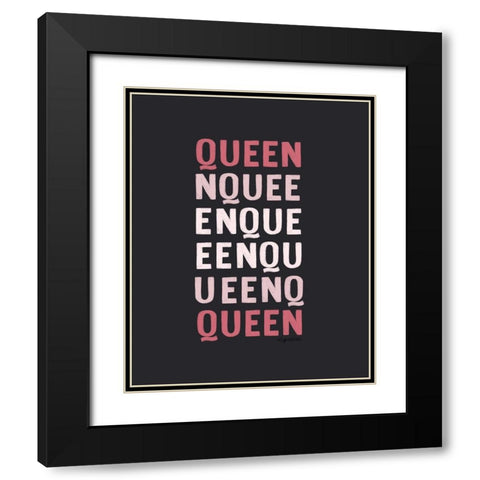 Queen Black Modern Wood Framed Art Print with Double Matting by Brown, Kyra