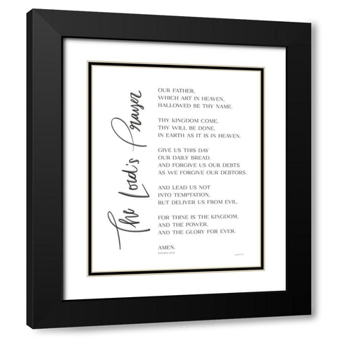 Lords Prayer Black Modern Wood Framed Art Print with Double Matting by Brown, Kyra