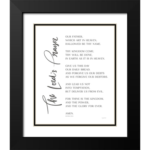 Lords Prayer Black Modern Wood Framed Art Print with Double Matting by Brown, Kyra