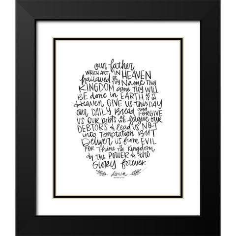 Lords Prayer Black Modern Wood Framed Art Print with Double Matting by Brown, Kyra