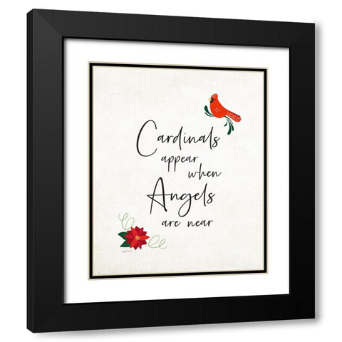 Angels are Near Black Modern Wood Framed Art Print with Double Matting by Brown, Kyra