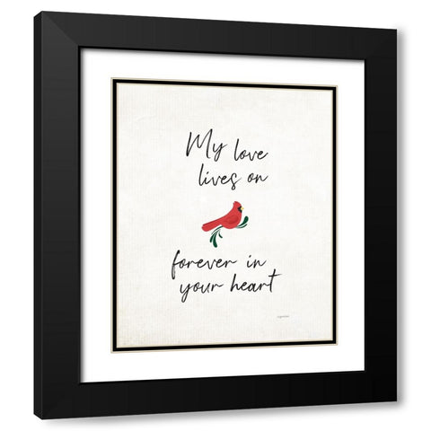 Love Lives Black Modern Wood Framed Art Print with Double Matting by Brown, Kyra