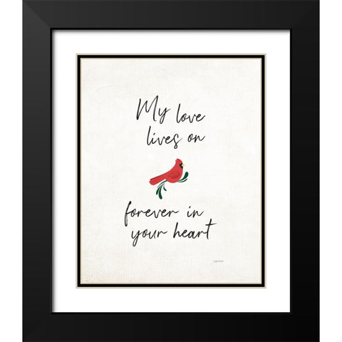 Love Lives Black Modern Wood Framed Art Print with Double Matting by Brown, Kyra