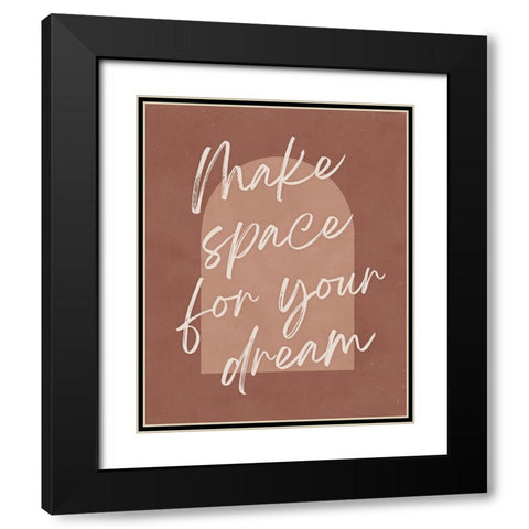 Make Space Black Modern Wood Framed Art Print with Double Matting by Blue, Nina