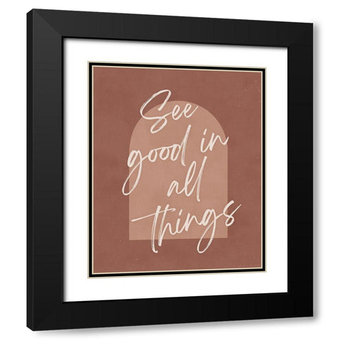 See Good Black Modern Wood Framed Art Print with Double Matting by Blue, Nina