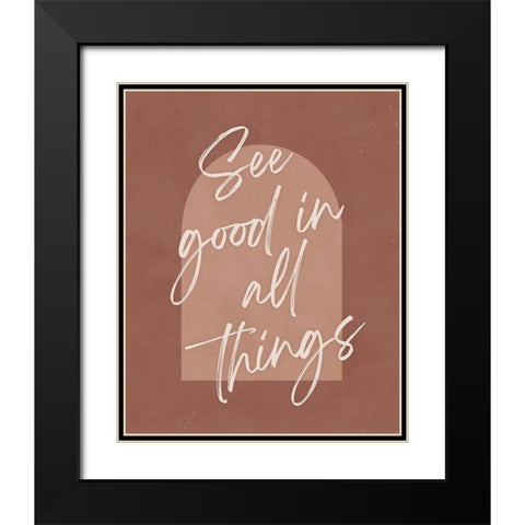 See Good Black Modern Wood Framed Art Print with Double Matting by Blue, Nina