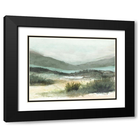 Lush Landscape II Black Modern Wood Framed Art Print with Double Matting by Blue, Nina