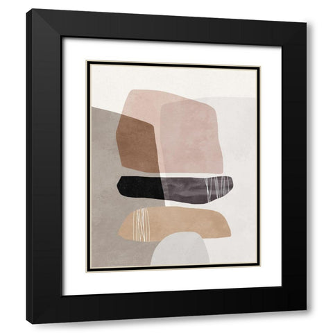 Elemental Phase I Black Modern Wood Framed Art Print with Double Matting by Blue, Nina