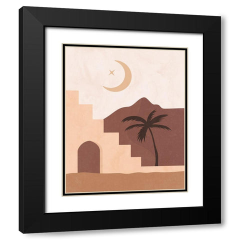 Boho Landscape I Black Modern Wood Framed Art Print with Double Matting by Blue, Nina