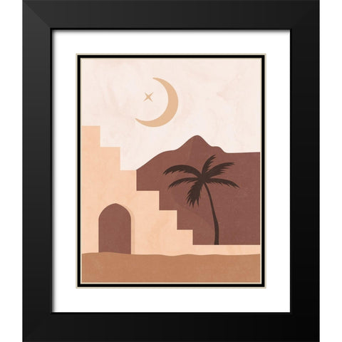 Boho Landscape I Black Modern Wood Framed Art Print with Double Matting by Blue, Nina