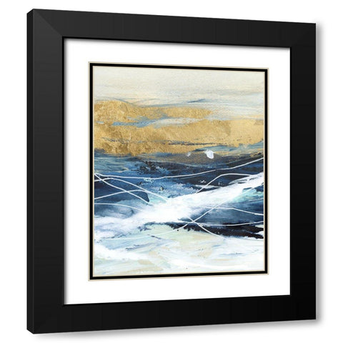 Like a Storm Black Modern Wood Framed Art Print with Double Matting by Blue, Nina