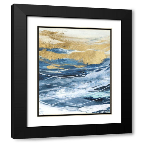 Like a Storm II Black Modern Wood Framed Art Print with Double Matting by Blue, Nina