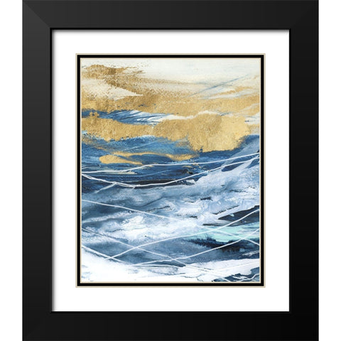 Like a Storm II Black Modern Wood Framed Art Print with Double Matting by Blue, Nina
