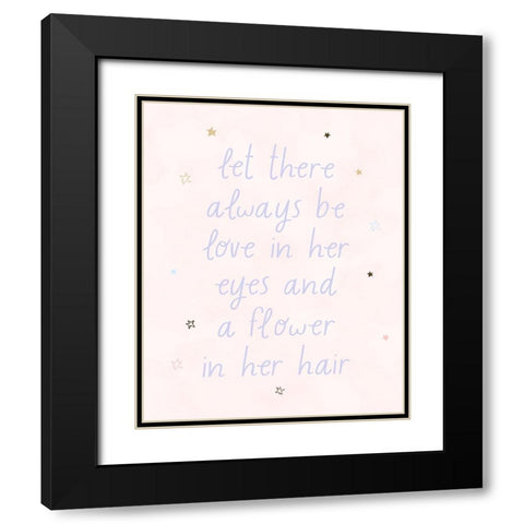 Love and a Flower Black Modern Wood Framed Art Print with Double Matting by Blue, Nina