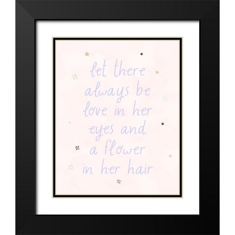 Love and a Flower Black Modern Wood Framed Art Print with Double Matting by Blue, Nina