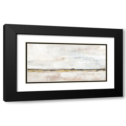 Neutral Horizon Black Modern Wood Framed Art Print with Double Matting by Blue, Nina