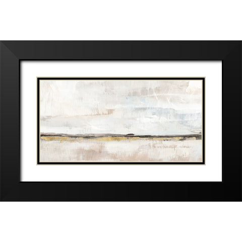 Neutral Horizon Black Modern Wood Framed Art Print with Double Matting by Blue, Nina