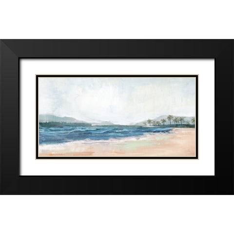 Mediterranean Escape II Black Modern Wood Framed Art Print with Double Matting by Blue, Nina