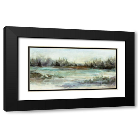 River View II Black Modern Wood Framed Art Print with Double Matting by Blue, Nina
